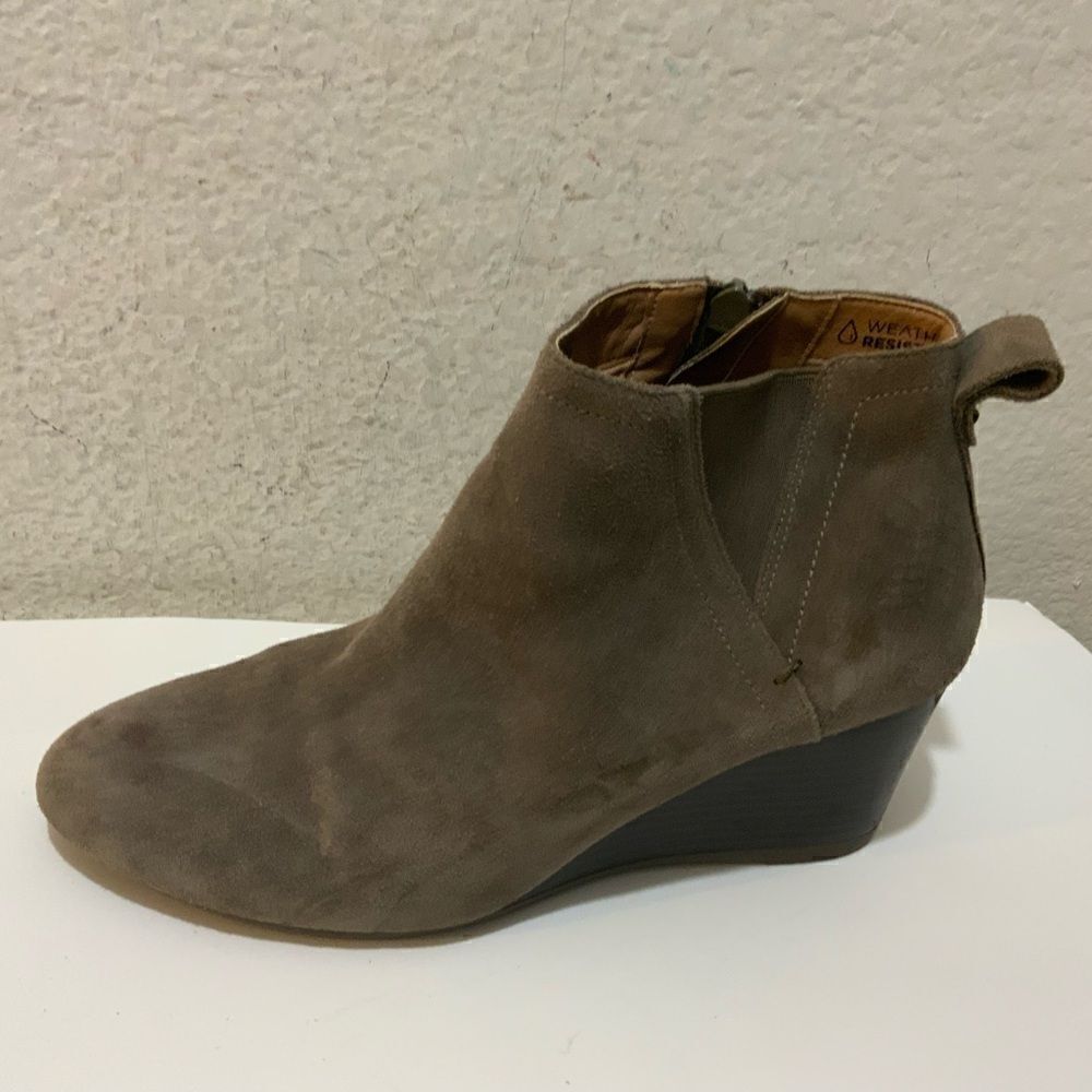 Vionic Gray Paloma Wedge Ankle Boot Women Size 9